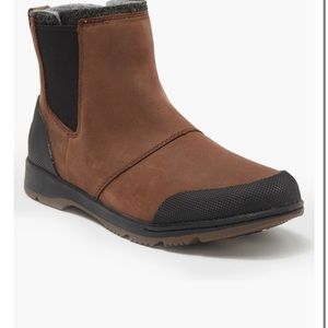 New SOREL Ankeny Chelsea leather Waterproof Boot (Men), men size 7